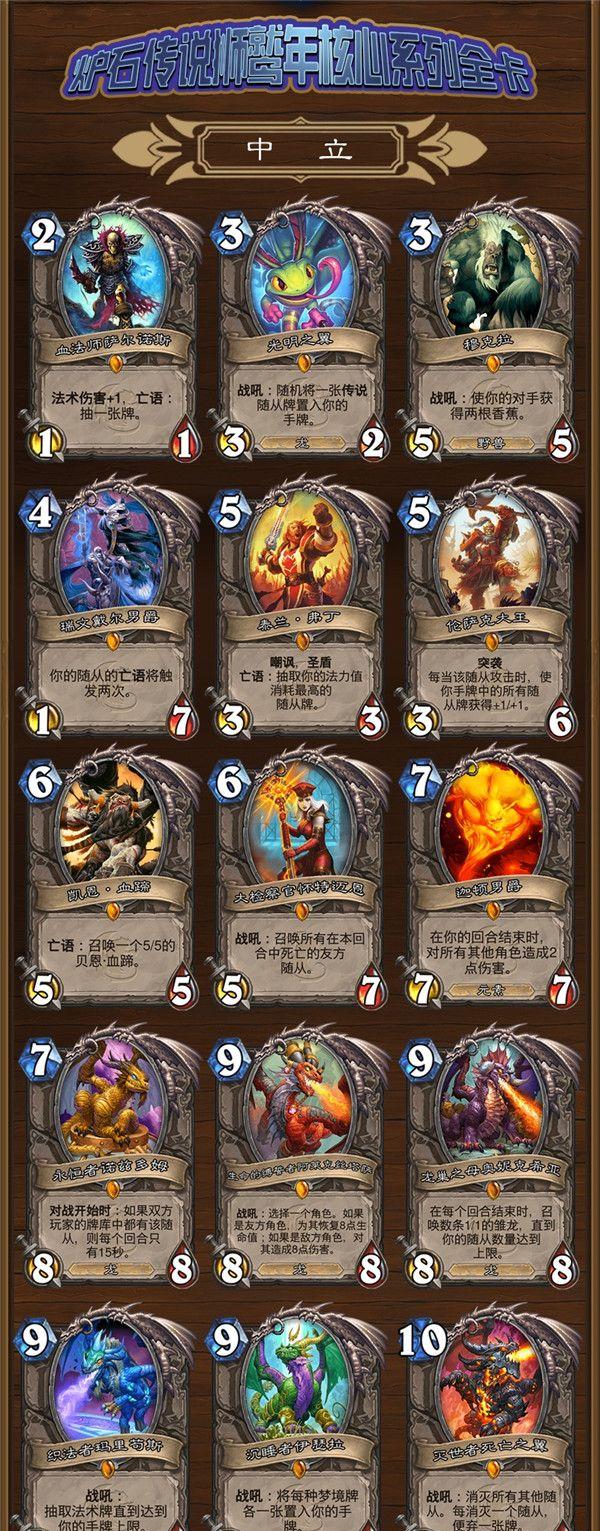 《炉石传说》1000余张卡牌：中立卡牌构筑方式